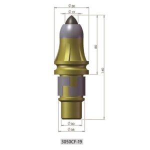 3050CF-19 Wear-Resistant Fluted Rotary Drilling Bullet Tooth