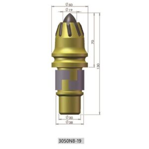 3050N8-19 Wear-Resistant Hardfaced Rotary Drilling Bullet Tooth