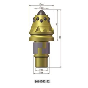 3060D12-22 Wear-Resistant Carbide Button Rotary Drilling Bullet Tooth